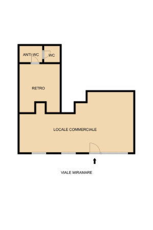 Planimetria NEGOZIO - 88M² - VIALE MIRAMARE, 3