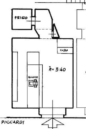 Planimetria NEGOZIO - 25M² - VIA PICCARDI, 38