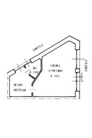 Planimetria NEGOZIO - 30M² - VIA CARMELITANI, 12BC