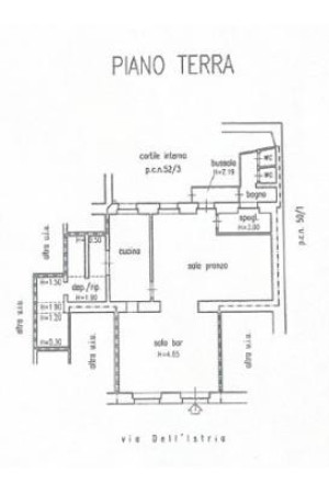 Planimetria ATTIVITÀ RISTORANTE SUSHI – 85 m² – VIA ISTRIA, 25 (TS)