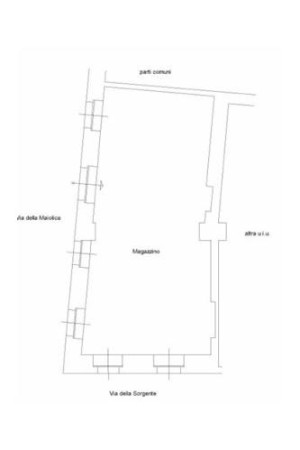 Planimetria AUTORIMESSA – 86M² - VIA MAIOLICA 14B, TRIESTE
