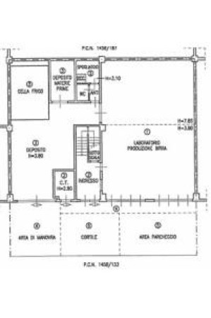 Planimetria CAPANNONE - 650m² - VIA STAZIONE PROSECCO, 29/E