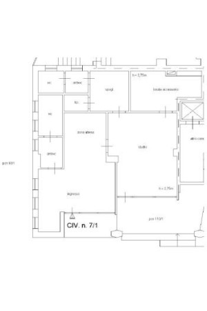 Planimetria UFFICIO - 38M² - SALITA DI GRETTA, 7/1 (TS)