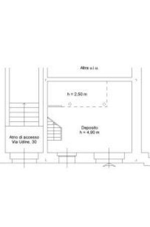Planimetria NEGOZIO - 37M² - VIA UDINE, 30