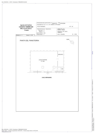 Planimetria NEGOZIO - 68M² - VIALE MIRAMARE, 41 (TS)