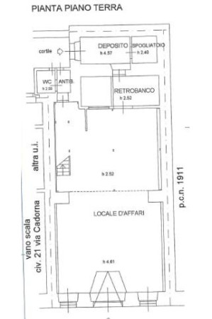 Planimetria BAR - 155M² - VIA CADORNA, 21/A (TS)