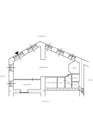 Planimetria PIZZERIA ARREDATA - 78 M² - VIA MANZONI 1 (TS)