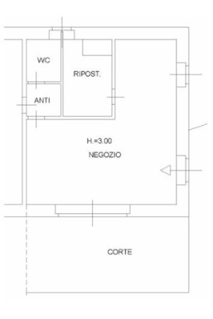 Planimetria LOCALE COMMERCIALE - 90M² - FRAZIONE AURISINA, 149 (TS)