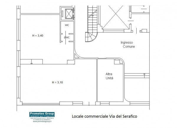 Negozio - Loc.Com. ROMA affitto  Tintoretto del Serafico Prometeo Group Srl