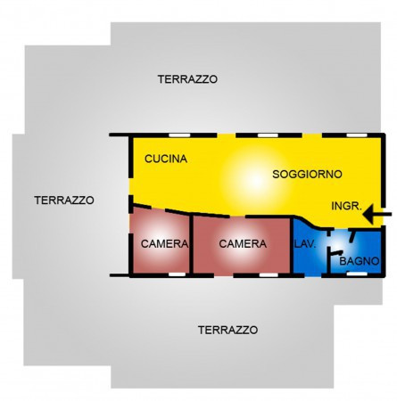 Attico VICENZA affitto    Affiliato Retecasa di Vicenza